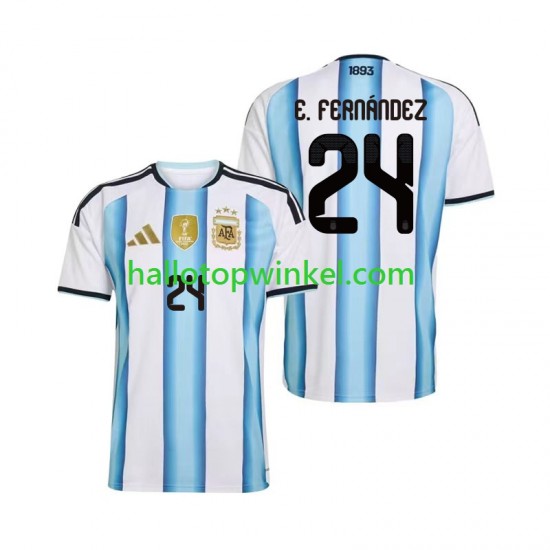 Argentinië Voetbalshirt Enzo Fernandez 24 Heren Thuis Tenue WK 2026 Korte Mouw