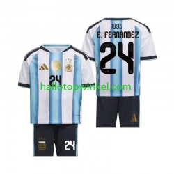 Argentinië Voetbalshirt Enzo Fernandez 24 Kleuters/Kids Thuis Tenue WK 2026 Korte Mouw