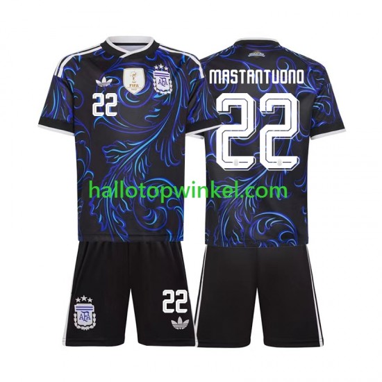 Argentinië Voetbalshirt Franco Mastantuono 22 Kleuters/Kids Uit Tenue WK 2026 Korte Mouw