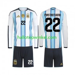 Argentinië Voetbalshirt Franco Mastantuono 22 Kleuters/Kids Thuis Tenue WK 2026 Lange Mouw