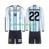 Argentinië Voetbalshirt Franco Mastantuono 22 Kleuters/Kids Thuis Tenue WK 2026 Lange Mouw