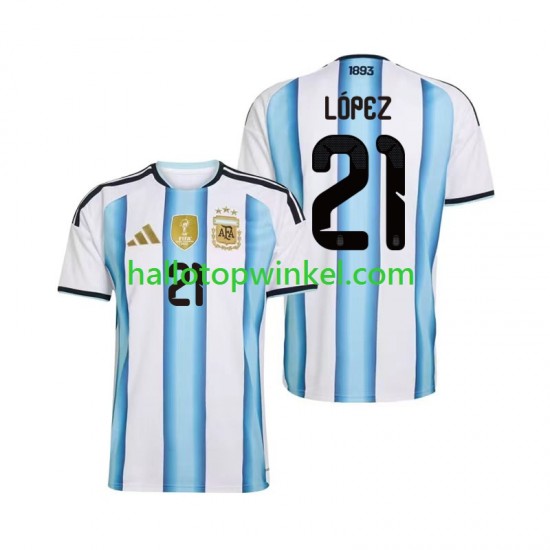 Argentinië Voetbalshirt Jose Manuel Lopez 21 Heren Thuis Tenue WK 2026 Korte Mouw