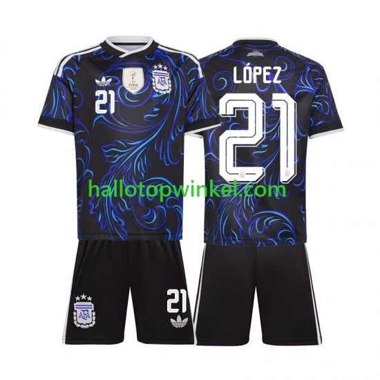 Argentinië Voetbalshirt Jose Manuel Lopez 21 Kleuters/Kids Uit Tenue WK 2026 Korte Mouw