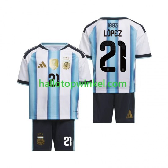 Argentinië Voetbalshirt Jose Manuel Lopez 21 Kleuters/Kids Thuis Tenue WK 2026 Korte Mouw