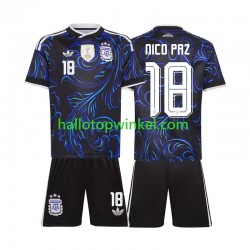 Argentinië Voetbalshirt Nico Paz 18 Kleuters/Kids Uit Tenue WK 2026 Korte Mouw