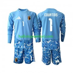België Voetbalshirt Thibaut Courtois 1 Doelman Kleuters/Kids Thuis Tenue WK 2026 Lange Mouw