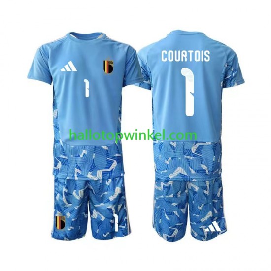 België Voetbalshirt Thibaut Courtois 1 Doelman Kleuters/Kids Thuis Tenue WK 2026 Korte Mouw