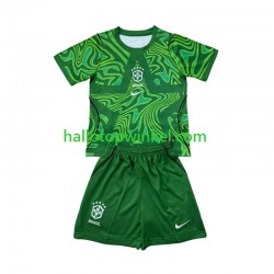 Brazilië Voetbalshirt Doelman Kleuters/Kids Uit Tenue WK 2026 Korte Mouw