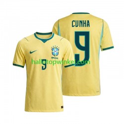 Brazilië Voetbalshirt Matheus Cunha 9 Heren Thuis Tenue WK 2026 Korte Mouw