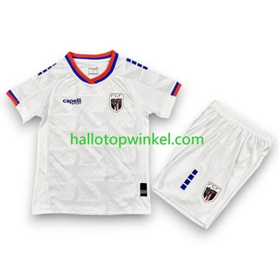 Voetbalshirt Cape Verde Kleuters/Kids Uit Tenue WK 2026 Korte Mouw
