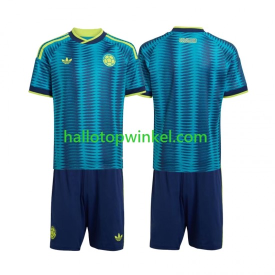 Colombia Voetbalshirt Kleuters/Kids Uit Tenue WK 2026 Korte Mouw