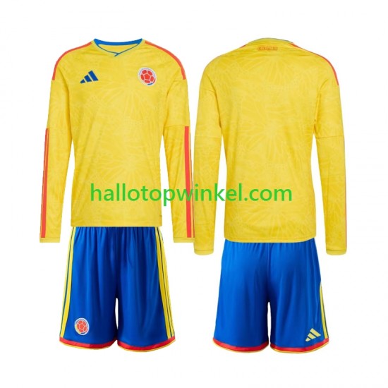 Colombia Voetbalshirt Kleuters/Kids Thuis Tenue WK 2026 Lange Mouw