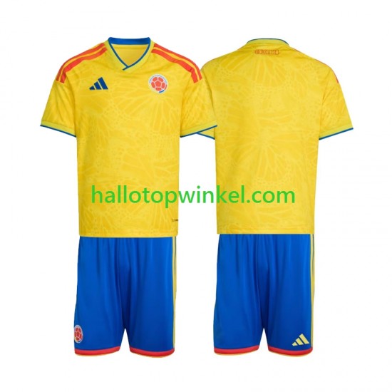 Colombia Voetbalshirt Kleuters/Kids Thuis Tenue WK 2026 Korte Mouw