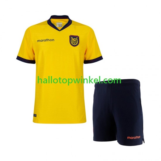 Ecuador Voetbalshirt Kleuters/Kids Thuis Tenue WK 2026 Korte Mouw