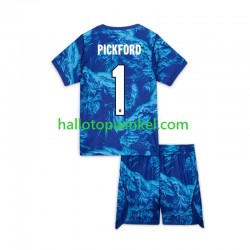 Engeland Voetbalshirt Jordan Pickford 1 Doelman Kleuters/Kids Derde Tenue WK 2026 Korte Mouw