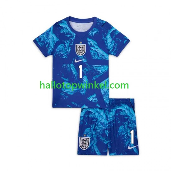Engeland Voetbalshirt Jordan Pickford 1 Doelman Kleuters/Kids Derde Tenue WK 2026 Korte Mouw