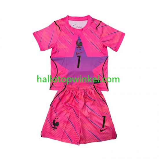 Frankrijk Voetbalshirt Brice Samba 1 Doelman Kleuters/Kids Uit Tenue WK 2026 Korte Mouw