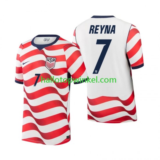 Voetbalshirt Giovanni Reyna 7 Heren Thuis Tenue WK 2026 Korte Mouw