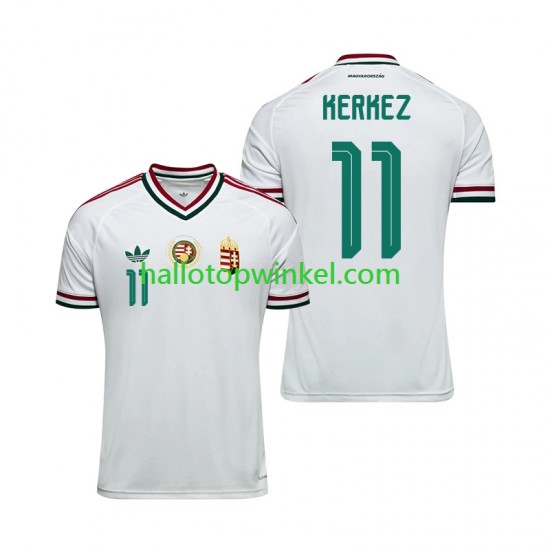 Hongarije Voetbalshirt Milos Kerkez 11 Heren Uit Tenue WK 2026 Korte Mouw