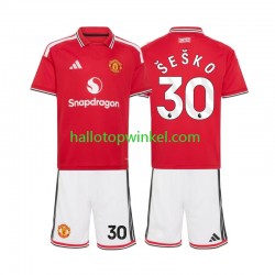Manchester United Voetbalshirt Benjamin Sesko 30 Kleuters/Kids Thuis Tenue 2026-2027 Korte Mouw