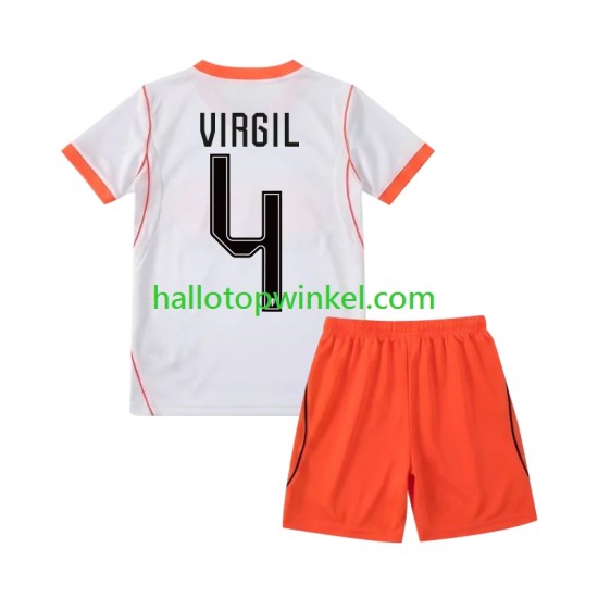 Nederland Voetbalshirt Virgil van Dijk 4 Kleuters/Kids Uit Tenue WK 2026 Korte Mouw