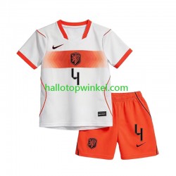 Nederland Voetbalshirt Virgil van Dijk 4 Kleuters/Kids Uit Tenue WK 2026 Korte Mouw