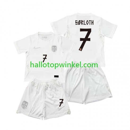 Noorwegen Voetbalshirt Alexander Sorloth 7 Kleuters/Kids Derde Tenue WK 2026 Korte Mouw