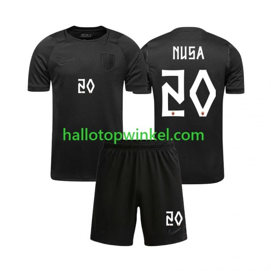 Noorwegen Voetbalshirt Antonio NUSA 20 Kleuters/Kids Uit Tenue WK 2026 Korte Mouw