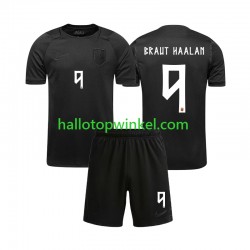 Noorwegen Voetbalshirt Braut Haaland 9 Kleuters/Kids Uit Tenue WK 2026 Korte Mouw