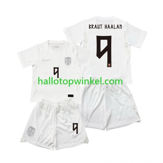 Noorwegen Voetbalshirt Braut Haaland 9 Kleuters/Kids Derde Tenue WK 2026 Korte Mouw