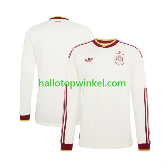 Spanje Voetbalshirt Heren Uit Tenue WK 2026 Lange Mouw