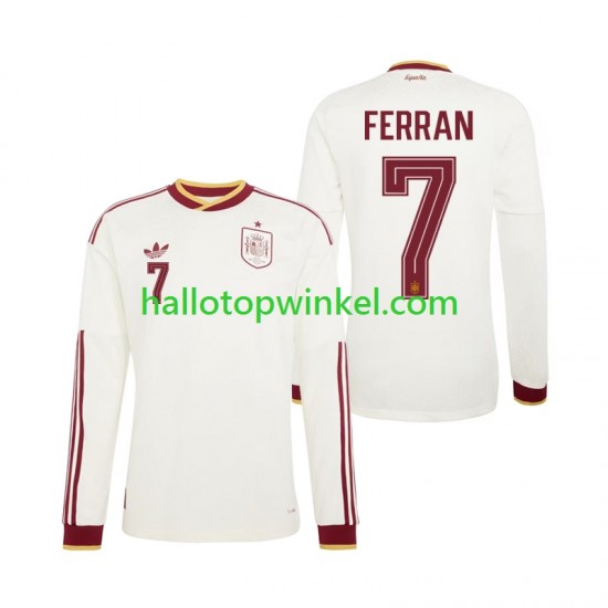 Spanje Voetbalshirt Ferran Torres 7 Heren Uit Tenue WK 2026 Lange Mouw