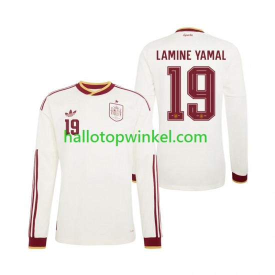 Spanje Voetbalshirt Lamine Yamal 19 Heren Uit Tenue WK 2026 Lange Mouw
