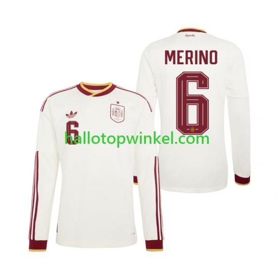 Spanje Voetbalshirt Mikel Merino 6 Heren Uit Tenue WK 2026 Lange Mouw