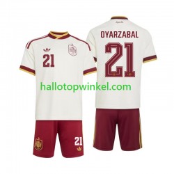 Spanje Voetbalshirt Mikel Oyarzabal 21 Kleuters/Kids Uit Tenue WK 2026 Korte Mouw