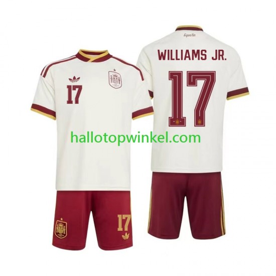 Spanje Voetbalshirt Nico Williams 17 Kleuters/Kids Uit Tenue WK 2026 Korte Mouw