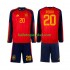 Spanje Voetbalshirt Pedri 20 Kleuters/Kids Thuis Tenue WK 2026 Lange Mouw