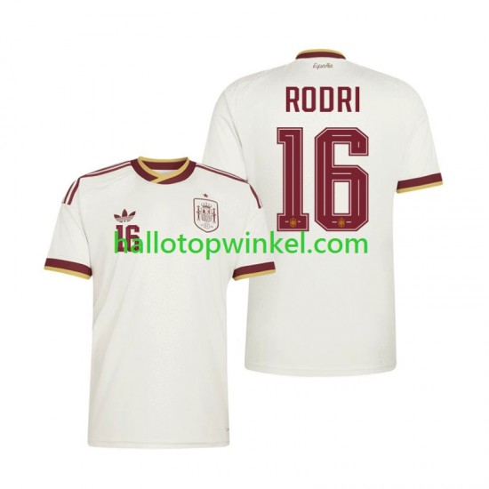 Spanje Voetbalshirt Rodri 16 Heren Uit Tenue WK 2026 Korte Mouw