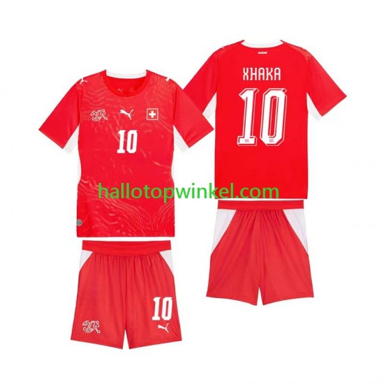 Zwitserland Voetbalshirt Granit Xhaka 10 Kleuters/Kids Thuis Tenue WK 2026 Korte Mouw
