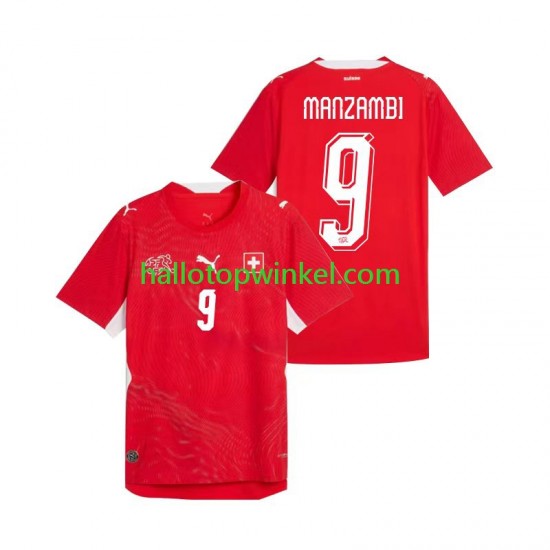 Zwitserland Voetbalshirt Johan Manzambi 9 Heren Thuis Tenue WK 2026 Korte Mouw