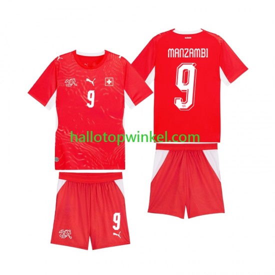 Zwitserland Voetbalshirt Johan Manzambi 9 Kleuters/Kids Thuis Tenue WK 2026 Korte Mouw