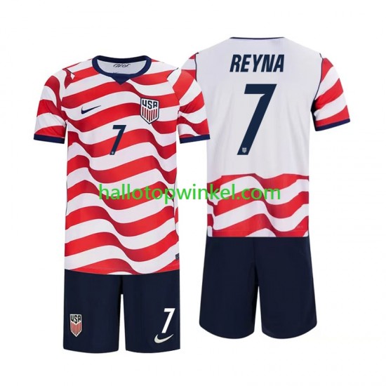 USA Voetbalshirt Giovanni Reyna 7 Kleuters/Kids Thuis Tenue WK 2026 Korte Mouw