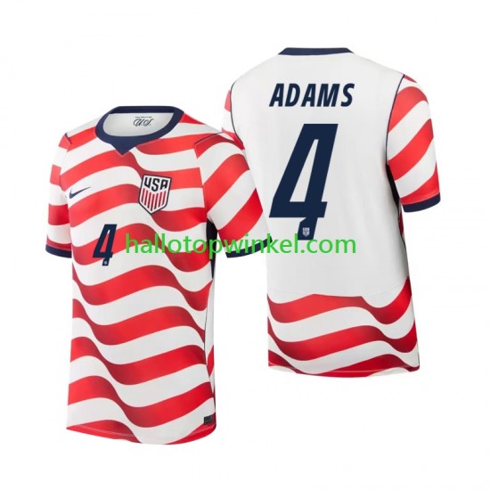 USA Voetbalshirt Tyler Adams 4 Heren Thuis Tenue WK 2026 Korte Mouw