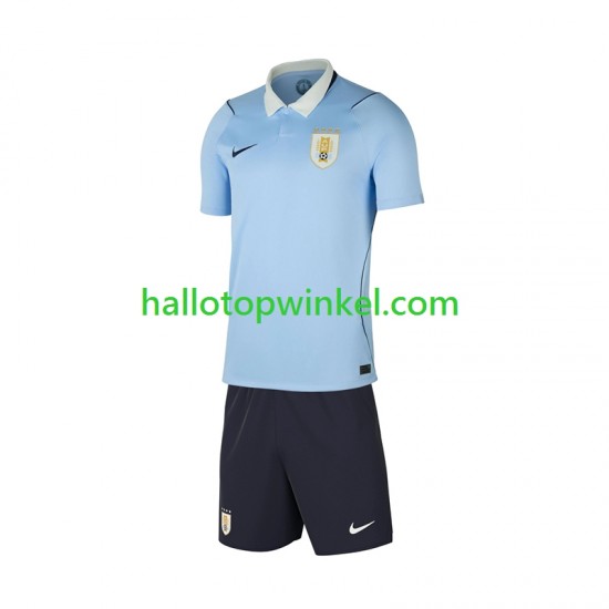 Uruguay Voetbalshirt Kleuters/Kids Thuis Tenue WK 2026 Korte Mouw