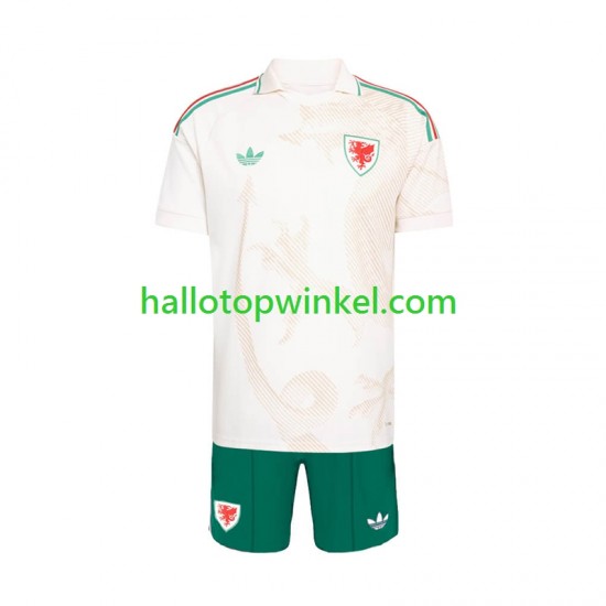 Wales Voetbalshirt Kleuters/Kids Uit Tenue WK 2026 Korte Mouw