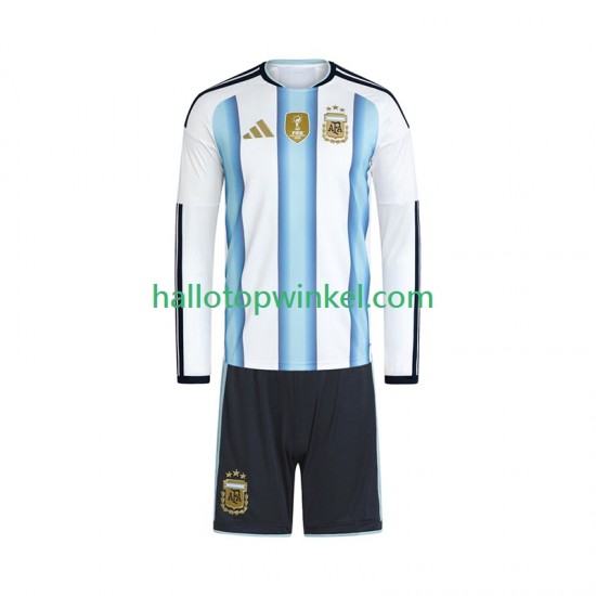 Argentinië Voetbalshirt Kleuters/Kids Thuis Tenue WK 2026 Lange Mouw