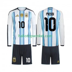 Argentinië Voetbalshirt Lionel Messi 10 Kleuters/Kids Thuis Tenue WK 2026 Lange Mouw