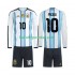 Argentinië Voetbalshirt Lionel Messi 10 Kleuters/Kids Thuis Tenue WK 2026 Lange Mouw
