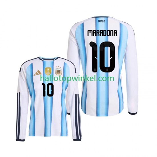 Argentinië Voetbalshirt Maradona 10 Heren Thuis Tenue WK 2026 Lange Mouw
