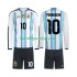 Argentinië Voetbalshirt Maradona 10 Kleuters/Kids Thuis Tenue WK 2026 Lange Mouw
